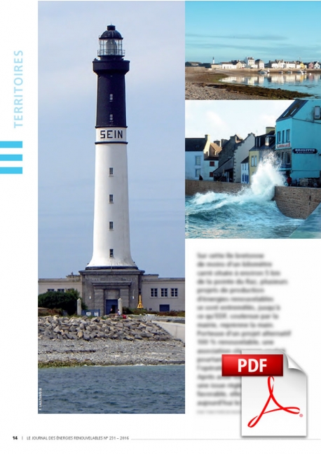 Article PDF - Île de Sein : l'arrivée des EnR fait des vagues (Janvier 2016)