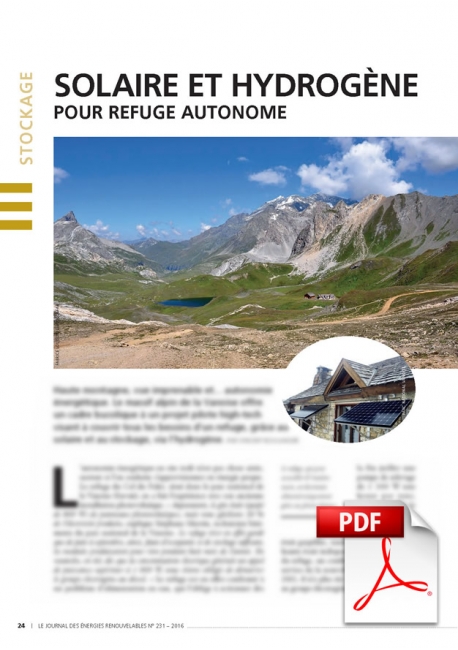 Article PDF - Solaire et hydrogène pour refuge autonome (Janvier 2016)