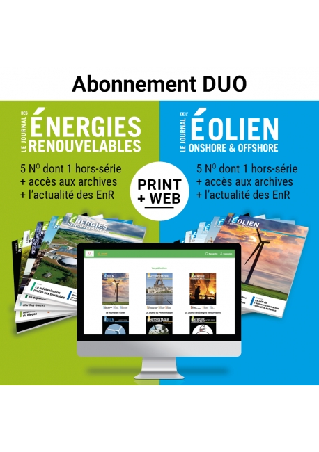 Abonnement à deux magazines : EnR et Eolien