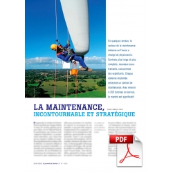 Article PDF - La maintenance éolienne, incontournable et stratégique (Février 2015)
