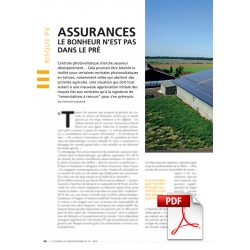 Assurances photovoltaïque - Le bonheur n'est pas dans le pré (Article PDF)