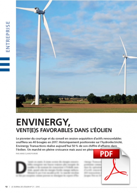 Envinergy, vent(e)s favorables dans l'éolien (Article PDF)