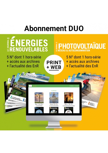 Abonnement à deux magazines : EnR et PV