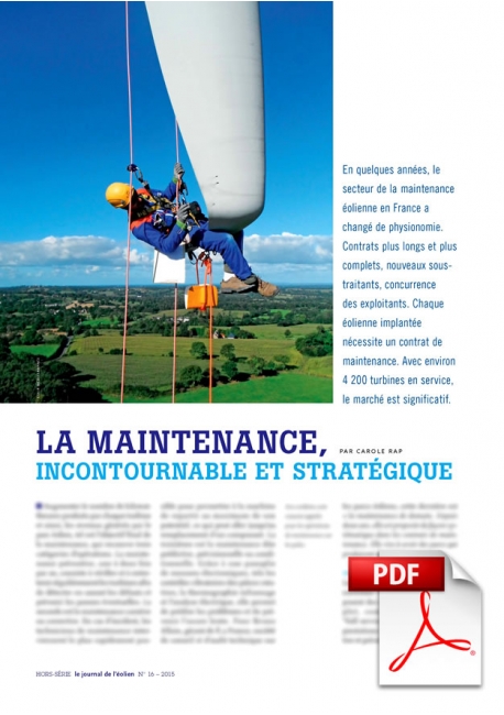 Article PDF - La maintenance éolienne, incontournable et stratégique (Février 2015)