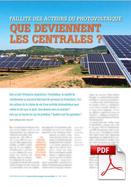 Article PDF - Faillite des acteurs du photovoltaïque (Janv./Février 2015)