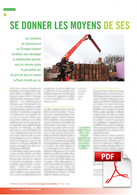 Article PDF - Méthanisation (Nov./Décembre 2014)